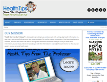 Tablet Screenshot of healthtipsfromtheprofessor.com